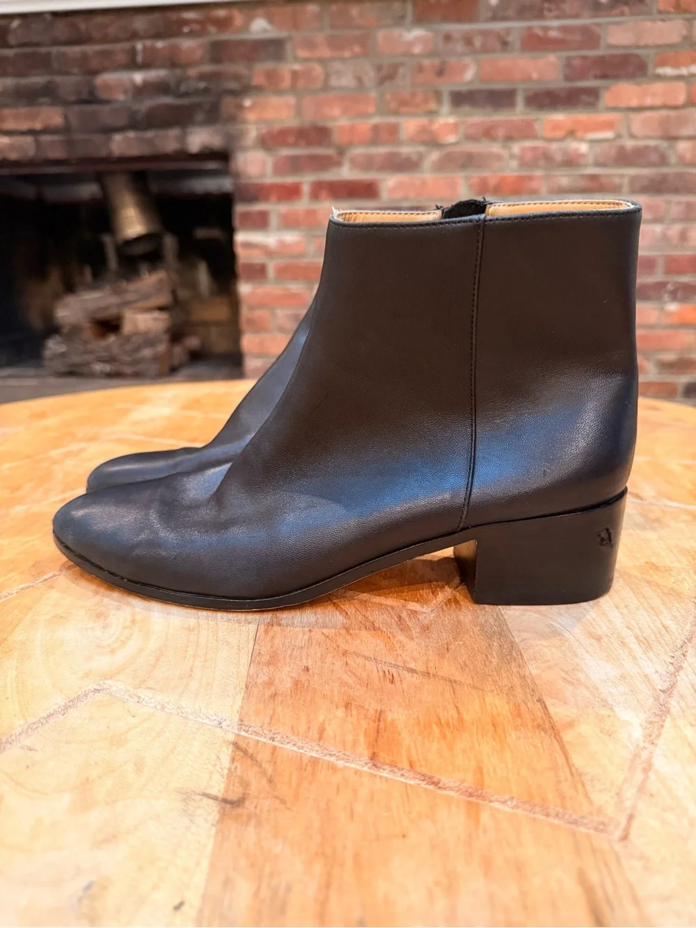 J. Crew Black Leather Ankle Booties